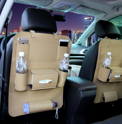 Organizador Premium para Asiento de Coche en Cuero