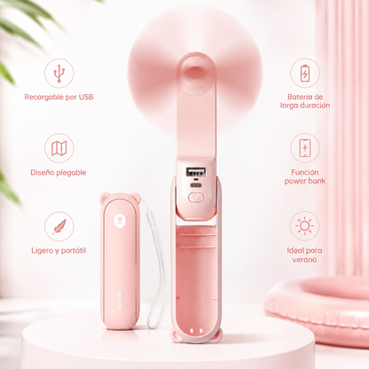 FreshBear™ – Mini Ventilador Portátil Recargable